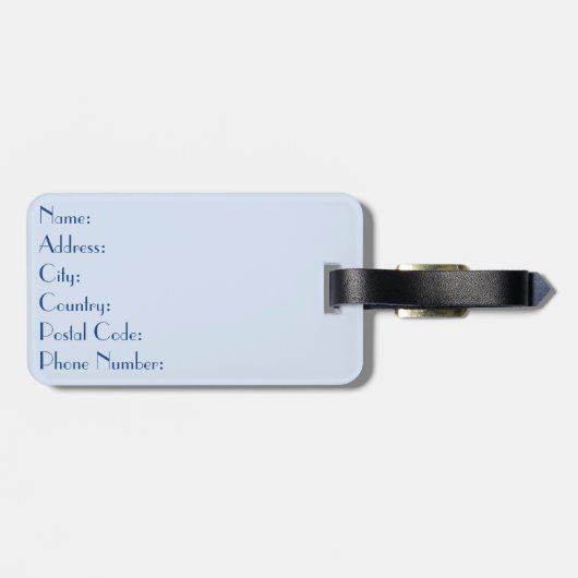 Schönes Aquarellleben Gepäckanhänger (Rückseite horizontal)