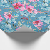 Schönes Aquarellmuster Blume Geschenkpapier (Ecke)