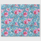 Schönes Aquarellmuster Blume Geschenkpapier (Flach)