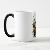 Schönes Aquarelluch auf einer Perlenschüssel Tasse (Links)