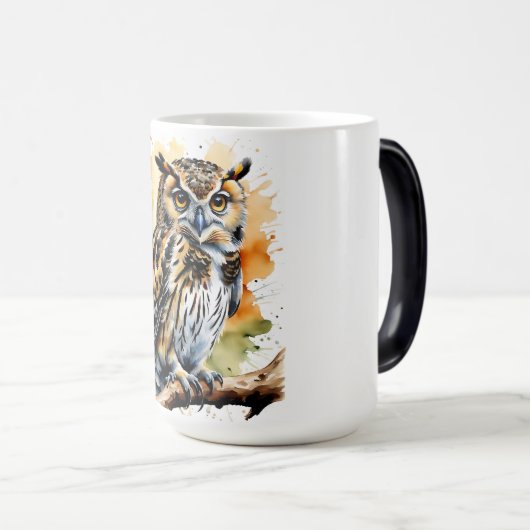 Schönes Aquarelluch auf einer Perlenschüssel Tasse (VorderseiteRechts)