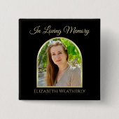 Schönes Arch-Foto auf schwarzer Bestattungstaste Button (Vorderseite)