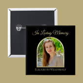 Schönes Arch-Foto auf schwarzer Bestattungstaste Button