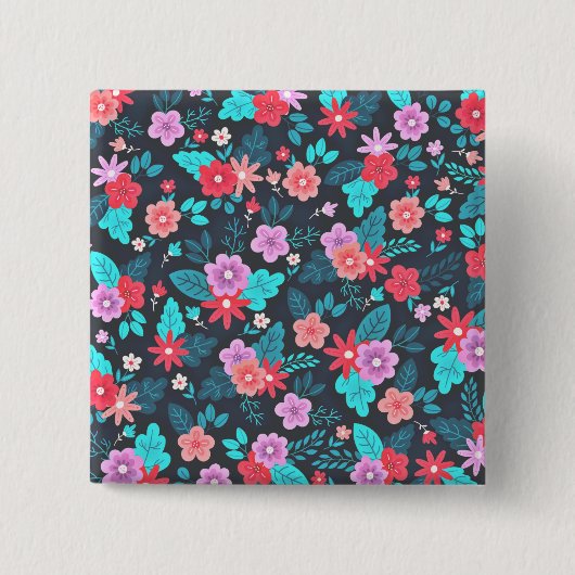 Schönes Arrangement Ditsy Floral Pattern-56576 Button (Vorderseite)