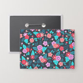 Schönes Arrangement Ditsy Floral Pattern-56576 Button (Vorderseite/Rückseite)