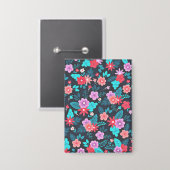 Schönes Arrangement Ditsy Floral Pattern-56576 Button (Vorderseite/Rückseite)