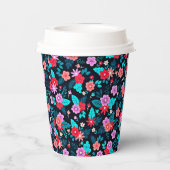 Schönes Arrangement Ditsy Floral Pattern-56576 Pappbecher (Rückseite)