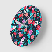 Schönes Arrangement Ditsy Floral Pattern-56576 Runde Wanduhr (Winkel)
