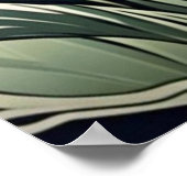 Schönes Art Deco 1920er Flapper Girl in Grün Poster (Ecke)