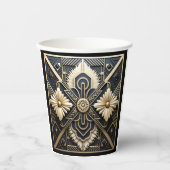 Schönes Art Deco Ivory Pappbecher (Vorderseite)