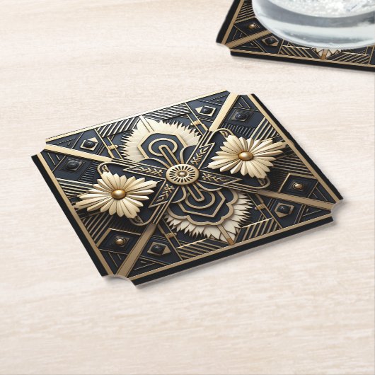 Schönes Art Deco Ivory Untersetzer (angewinkelt)