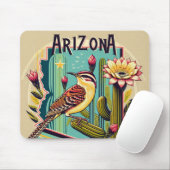 Schönes Art Déco von Arizona Bird und Blume Mousepad (Mit Mouse)