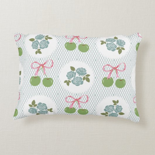 Schönes atemberaubendes Hochgebirge, blau grün Dekokissen (Rückseite)