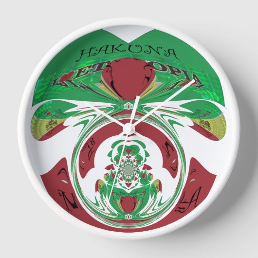 Schönes Äthiopien Lovely Hakuna Matata I Liebe Hea Uhr (Vorderseite)