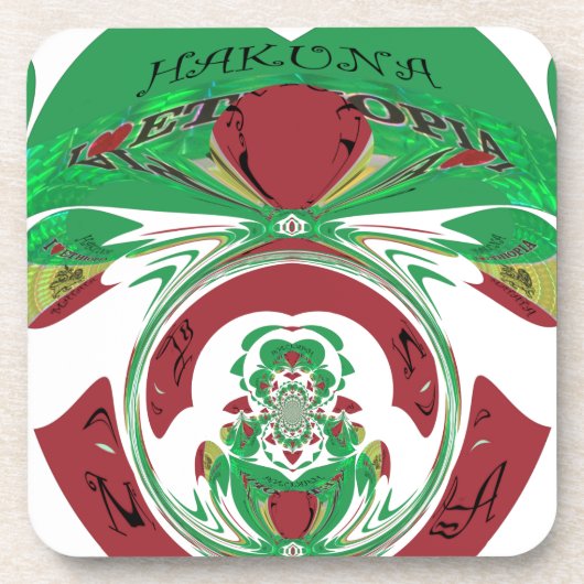 Schönes Äthiopien Lovely Hakuna Matata I Liebe Hea Untersetzer (Vorderseite)