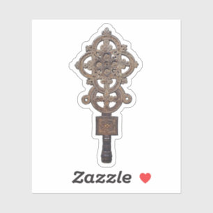 Schönes äthiopisch-orthodoxes Christliches Kreuz V Aufkleber