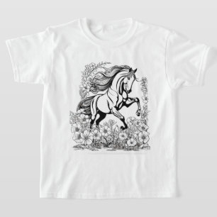 Schönes Aufzuchtpferd & Blume Paint T-Shirt