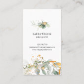 Schönes Auge mit Grün Wasserfarbene Blume Visitenkarte (Rückseite)