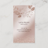 Schönes Auge mit Rose Gold Blume Visitenkarte (Rückseite)