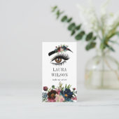 Schönes Auge mit weißem Wasser Blume Visitenkarte (Stehend Vorderseite)