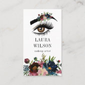 Schönes Auge mit weißem Wasser Blume Visitenkarte (Vorderseite)