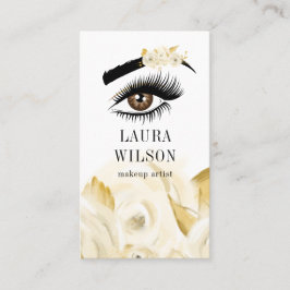 Schönes Auge mit weißem Wasser Blume Visitenkarte