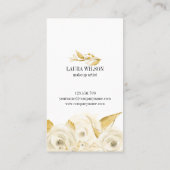 Schönes Auge mit weißem Wasser Blume Visitenkarte (Rückseite)