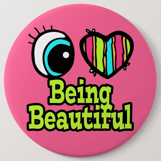 Schönes Augenherz I Liebe Button (Vorderseite)