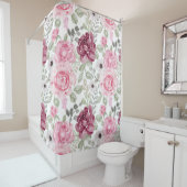 Schönes Aussehen mit blumengeschmückter Dekoration Duschvorhang (Beispiel)
