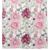 Schönes Aussehen mit blumengeschmückter Dekoration Duschvorhang (Vorderseite)