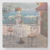 Schönes Außencafé Untersetzer Stone (Vorderseite)