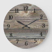 Schönes authentisches Holz Prinz Große Wanduhr (Vorderseite)