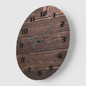 Schönes authentisches rustikales dunkles, verwitte große wanduhr (Winkel)