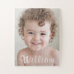 Schönes Baby Baby Foto Grosses Stück Puzzle<br><div class="desc">Beautiful Junge Baby Foto Grosses Stück Jigsaw Puzzle</div>