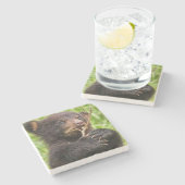 Schönes Baby Bear Steinuntersetzer (Seitenansicht)