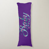 Schönes Baby Blue Lila Pink Blume Betten Seitenschläferkissen (Vorderseite Vertikal)