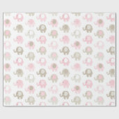 Schönes Baby-Elefant-Muster Geschenkpapier (Flach)
