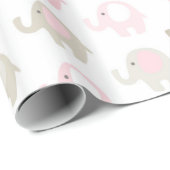 Schönes Baby-Elefant-Muster Geschenkpapier (Rolleneckpunkt)