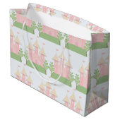 Schönes Baby-Geschenk oder Duschen-Prinzessin Große Geschenktüte (Rückseite Schrägansicht)