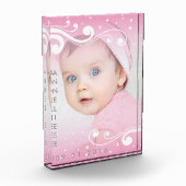 Schönes Baby Girl Foto mit Name und Datum (Links)