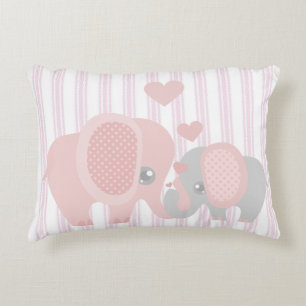 Schönes Baby Girl Pink Elephant Zierkissen