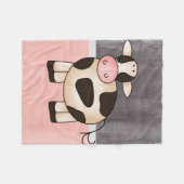 Schönes Baby-Kuh-Zoo-Tier Fleecedecke (Vorderseite (Horizontal))