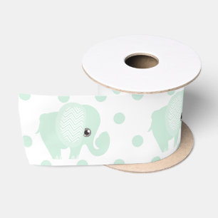 Schönes Baby-neutraler aquamariner Elefant Satinband