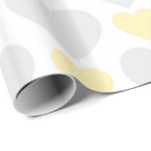 Schönes Baby-neutrales Herz-Muster Geschenkpapier (Rolleneckpunkt)