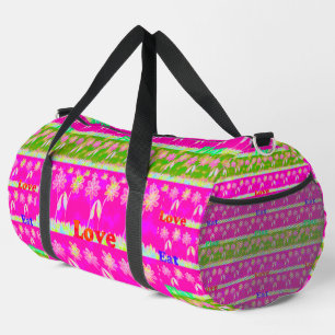 Schönes Baby Pink floral Design King Size Duffle Bag