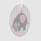 Schönes Baby-rosa Elefant Ornament (Vorderseite)