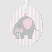 Schönes Baby-rosa Elefant Ornament (Vorderseite)
