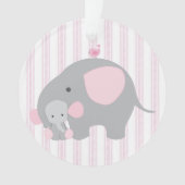 Schönes Baby-rosa Elefant Ornament (Vorderseite)