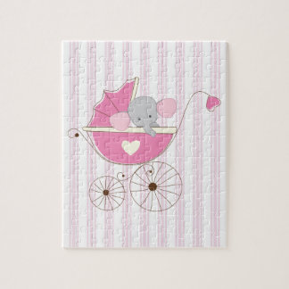 Schönes Baby-rosa Elefant Puzzle