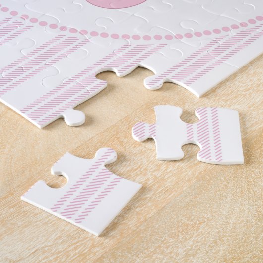 Schönes Baby-rosa Elefant Puzzle (Seite)